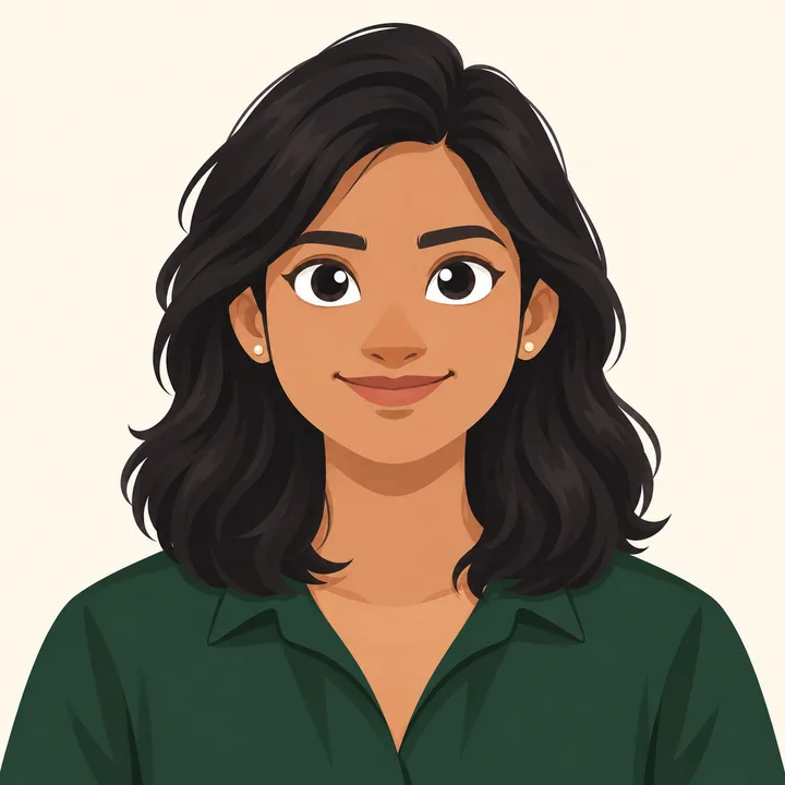 Illustrated portrait of Alisha, Frontend Developer / Android Developer